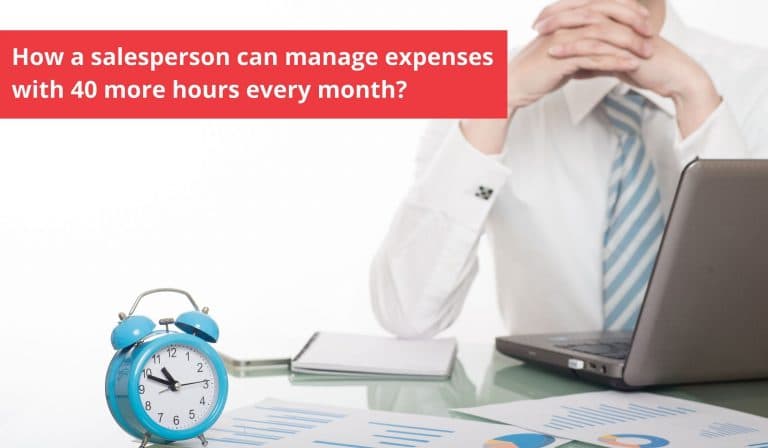How a salesperson can manage expenses with 40 more hours every month?